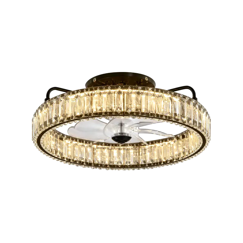 Downrod Ceiling Fan na may Liwanag