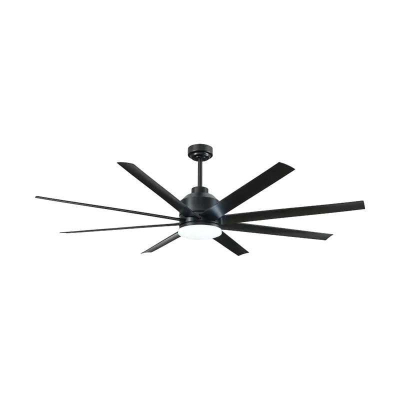 Black and Dark Wood Grain Traditional Ceiling Fan na may Liwanag