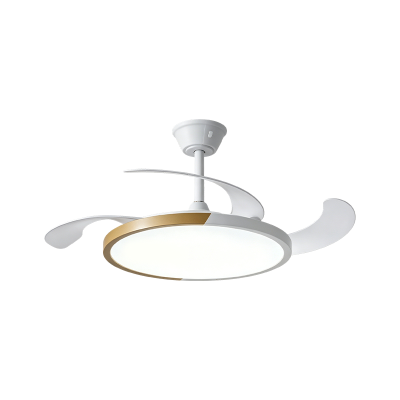 Rustic Wood Grain na Retractable Fan Light