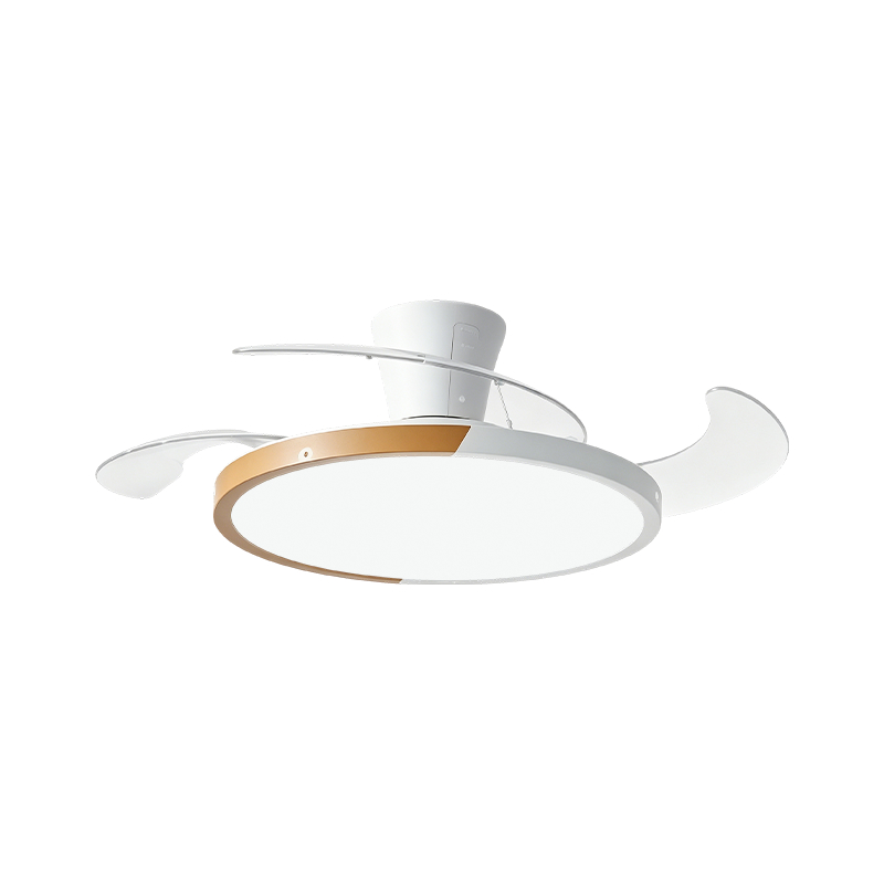 Rustic Wood Grain na Retractable Fan Light