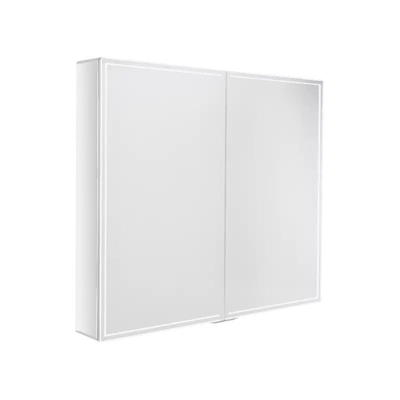 Intelligent Double-Door Backlit Mirror Cabinet na May Magnetic Switch