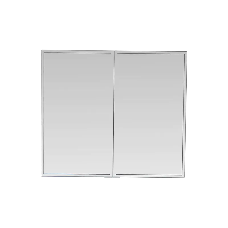Aluminum Alloy Double-Door Waterproof Mirror Cabinet na May LED Lights