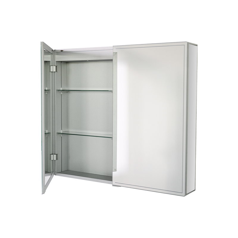 Aluminum Alloy Double-Door Waterproof Mirror Cabinet na May LED Lights